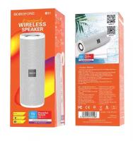 Портативная колонка,беспроводная колонка WIRELESS SPEAKER BOROFONE/FM Radio/TF Card/grey/