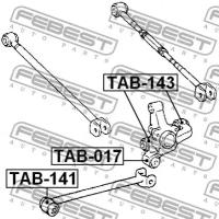 Сайленблок задн.цапфы Toyota Kluger L/V ACU25/MCU, TAB017 FEBEST TAB-017