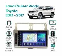 Штатная магнитола Wide Media для Toyota Land Cruiser Prado 2013 - 2017 / Android 10, 10 дюймов, 4/64GB, 8 ядер, TDA7388, DSP