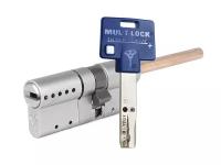 Цилиндр Mul-t-Lock Interactive+ ключ-шток (размер 60х31) - Никель, Флажок (5 ключей)