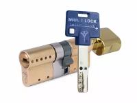 Цилиндр Mul-t-Lock Interactive+ ключ-вертушка (размер 60х35 мм) - Латунь, Флажок (5 ключей)