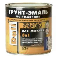 Dali / Дали Грунт-эмаль по ржавчине 3 в 1 гладкая алкидная RAL 9005 черный 2л