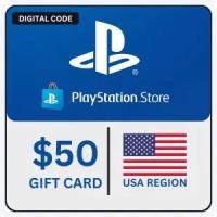 Пополнение счета PlayStation Store на 50 USD / Код активации доллары / Подарочная карта Плейстейшен Стор США / Gift Card (USA)