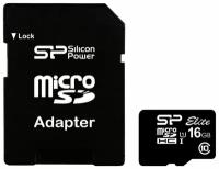 Флеш карта microSD 16GB Silicon Power Elite microSDHC Class 10 UHS-I U1 100Mb/s (SD адаптер) Colorful