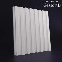 Гипсовая панель Gesso 3D рейки "Рондо-2" 500x500x25 мм, Упаковка 1 шт., 0.25 м2