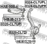 Опора шаров.перед.нижн.рыч Honda Accord CL/CN 02-, 0320CL7D FEBEST 0320-CL7D