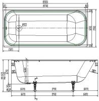 Чугунная ванна Wotte Start 170х75 БП-э0001105