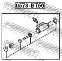 Цилиндр тормозной задний, 0578BT50 FEBEST 0578-BT50