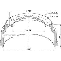 STELLOX 85-00006-SX (1523738 / 81.50110-0194 / 81501100174) 325x97 / 107 h=166 d=204 / 245 n6x20+3xm10 \man 6 / 8 / 9 / 10