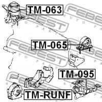 Подушка двигателя правая (гидравлическая), TM063 FEBEST TM-063