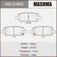 Колодки тормозные дисковые Masuma MS-2466