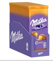 Milka молочный шоколад Милка с Карамельной начинкой, 20 шт по 90 г