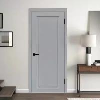 Дверь межкомнатная Классик-1 ДГ Эмалит серый Глухая Paputin's Doors 900 х 2000 мм Комплект