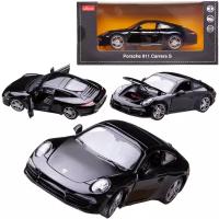 Машина металлическая 1:24 Porsche 911, цвет черный, двери и капот открываются