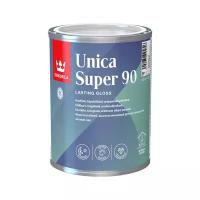 Лак уретано-алкидный Tikkurila Unica Super Strong 90, глянцевый, база EP, бесцветный, 0,9 л