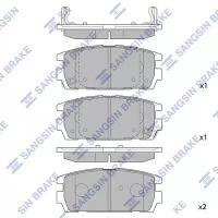 HI-Q SP1098 (0K9A02628Z_NG / 58302H1A00 / 58302H1A00) колодки дисковые з.\ terracan hp 2.5td / 2.9crdi 01