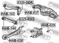 С/блок заднего рычага, HAB037 FEBEST HAB-037