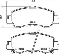 Колодки тормозные дисковые, передние Mitsubishi,Mitsubishi (GAC) ECLIPSE CROSS (GK_),ECLIPSE CROSS NP3057 1шт