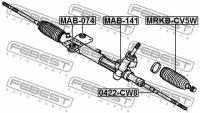 Тяга рулев. Mitsubishi Outlander CW 06-, 0422CW8 FEBEST 0422-CW8