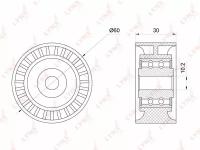 Паразитный / ведущий ролик, зубчатый ремень lynxauto PB3108