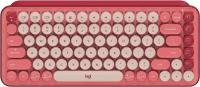 Беспроводная механическая клавиатура Logitech с настраиваемыми клавишами Emoji, розовая