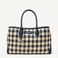 Сумка Aspinal of London London Tote (Navy & Ivory Woven Leather)