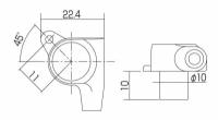 Колок одиночный GOTOH SG381-MGT-20-o, Long, левый, золото