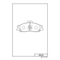 MK KASHIYAMA D3119 (D3119_MK) колодки дисковые передние\ Ford (Форд) Ranger (Ренжер) 2.5d / td 98, Mazda (Мазда)