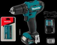 Дрель-шуруповерт Makita DF333DAX13, 12 В Li-Ion 2x2 Ач