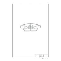 MK KASHIYAMA D3141 (6E5Z2200B / 6E5Z2200C / 9E5Z2200A) колодки дисковые з.\ Mazda (Мазда) 6 2.0 / 2.3 02 / 2.0mrz / 2.5mrz 07