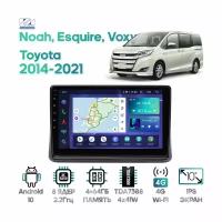 Штатная магнитола Wide Media для Toyota Noah, Esquire, Voxy 2014 - 2021 / Android 10, 10 дюймов, 4/64GB, 8 ядер, TDA7388, DSP