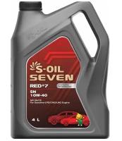 Полусинтетическое моторное масло S-OIL SEVEN RED #7 SN 10W-40, 4 л