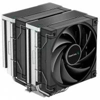 Кулер DEEPCOOL AK620 LGA20XX/1200/115X/AM4/AM3/+/AM2/+/FM2/+/FM1 (8шт/кор, TDP 260W, PWM, DUAL Fan 120mm, 6 тепл. трубок, черный) RET