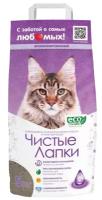 Чистые лапки Clean paws комкующийся наполнитель для кошек, ароматизированный 5 кг