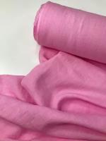 Ткань льняная в цвете Розовый пион 2 метра