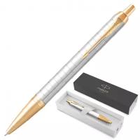 Ручка шариковая Parker "IM Premium Pearl GT" жемчужный лак позолота синяя 143854 (1)