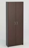 Шкаф для одежды распашной 2 двери 5 полок 69,3х32,6 см. МагМебель Миланика-11 венге