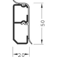 Плинтус 50х20мм RAL9010 SL 200570 rw – Tehalit – SL2005709010 – 4012740864114