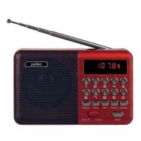 Радиоприемник Perfeo цифровой PALM FM+ 87.5-108МГц/ MP3/ питание USB или 18650/ красный [PF_A4871]