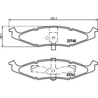 TEXTAR 2374001 (04762550 / 4762550) колодки тормозные дисковые перед