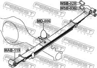 Отбойник заднего амортизатора FEBEST MD006