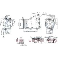 NISSENS 89234 (89234_NS) компрессор кондиционера Ford (Форд) Focus (Фокус) II (cap cb4) (04-) 2.0 I 16v