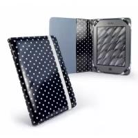 Чехол-обложка Tuff-Luv Slim Book-Style для 6 дюймовых моделей эл. книг (Black Polka-Hot) C2-43