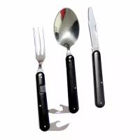 Походная посуда KH Security Compact Five-Piece Cutlery black