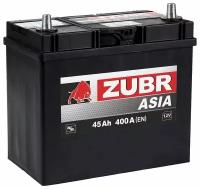 Аккумулятор автомобильный Zubr Ultra Asia 45 А/ч 400 А обр. пол. тонк. кл. Азия авто (237x127x225) ZSA450