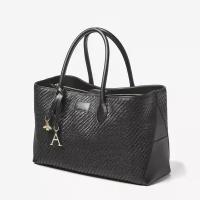 Сумка Aspinal of London London Tote (Black Woven Leather)