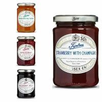 Набор джемов Tiptree Клубника, Апельсин с мармеладом, Клубника с шампанским, Желе из шелковицы, 4 шт по 340 г