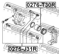 Р/к заднего суппорта, 0275J31R FEBEST 0275-J31R