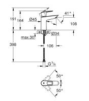 Смеситель Grohe BauLoop 23917001 для раковины