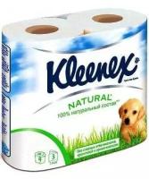 Набор из 3 штук Туалетная бумага 3-х слойная белая Kleenex Natural Care 4шт